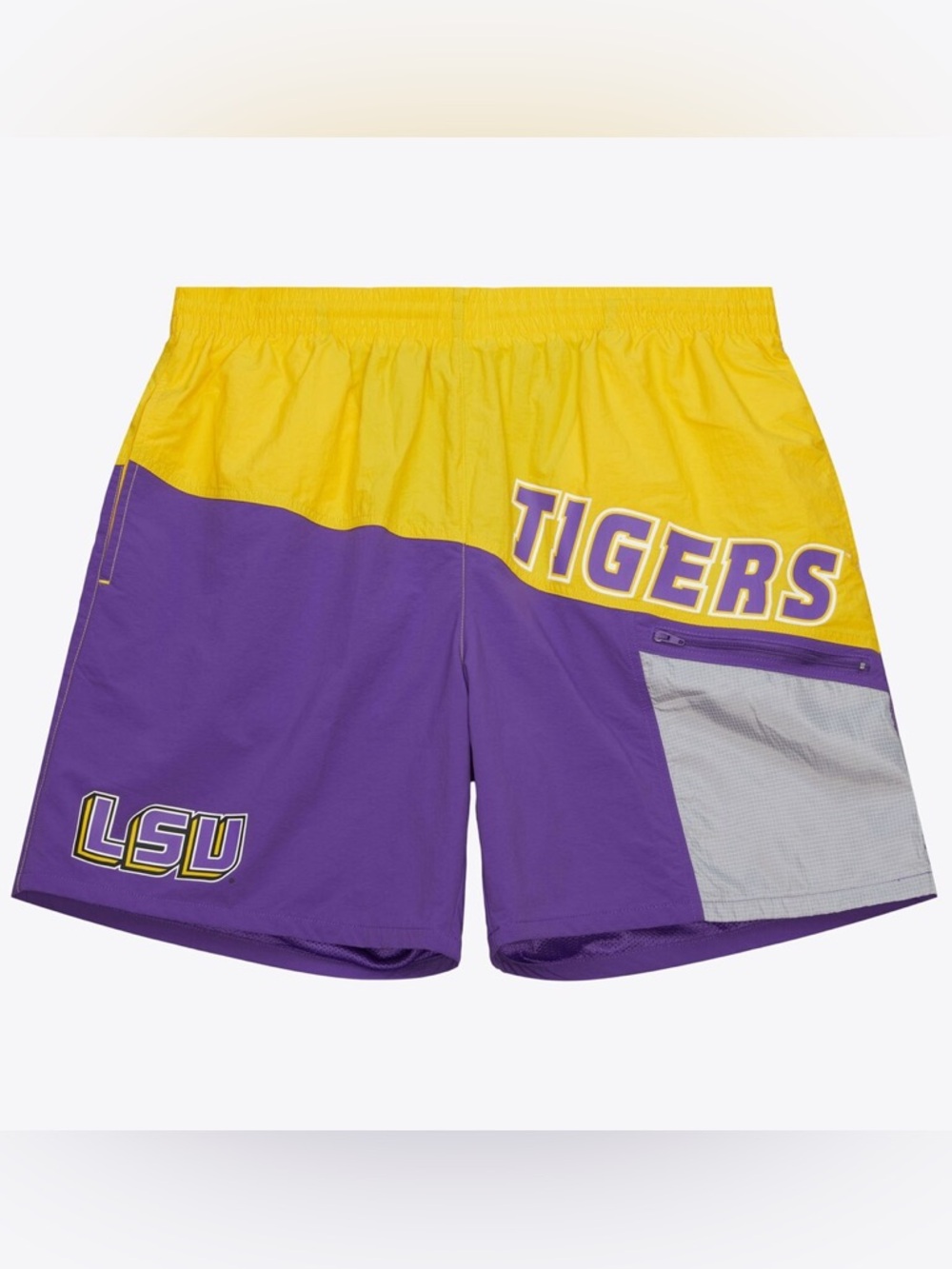 NWT - Mitchell & Ness Men’s LSU Tigers Yellow & Purple Shorts, Size - L